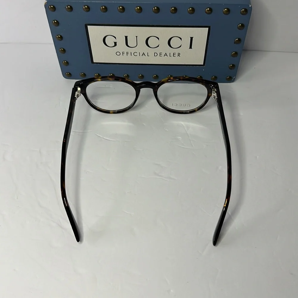 💯 - New Authentic GUCCI GG0827O 002 round Gucci optical comes in a havana fr…